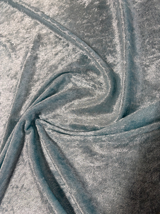 Fabric by the Yard - Panne Velvet - Baby Blue