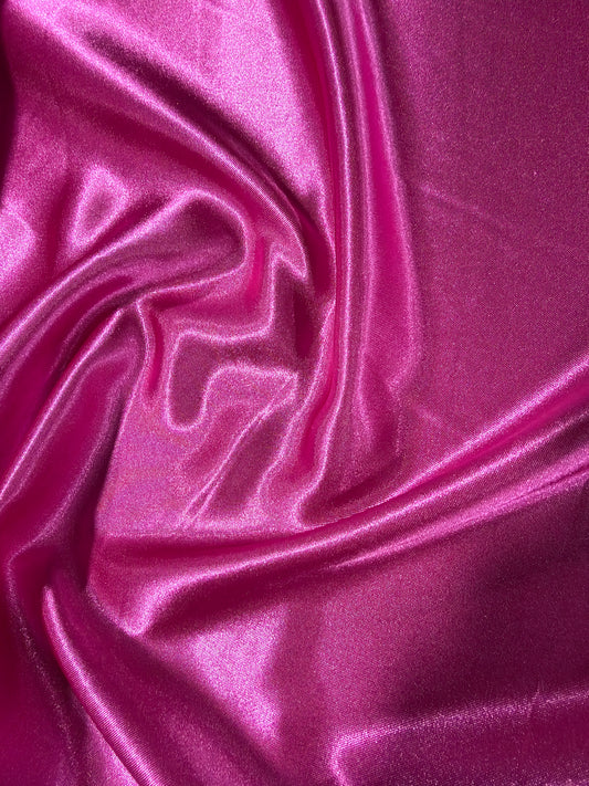 Fabric by the Yard - Bridal Satin - Fuchsia