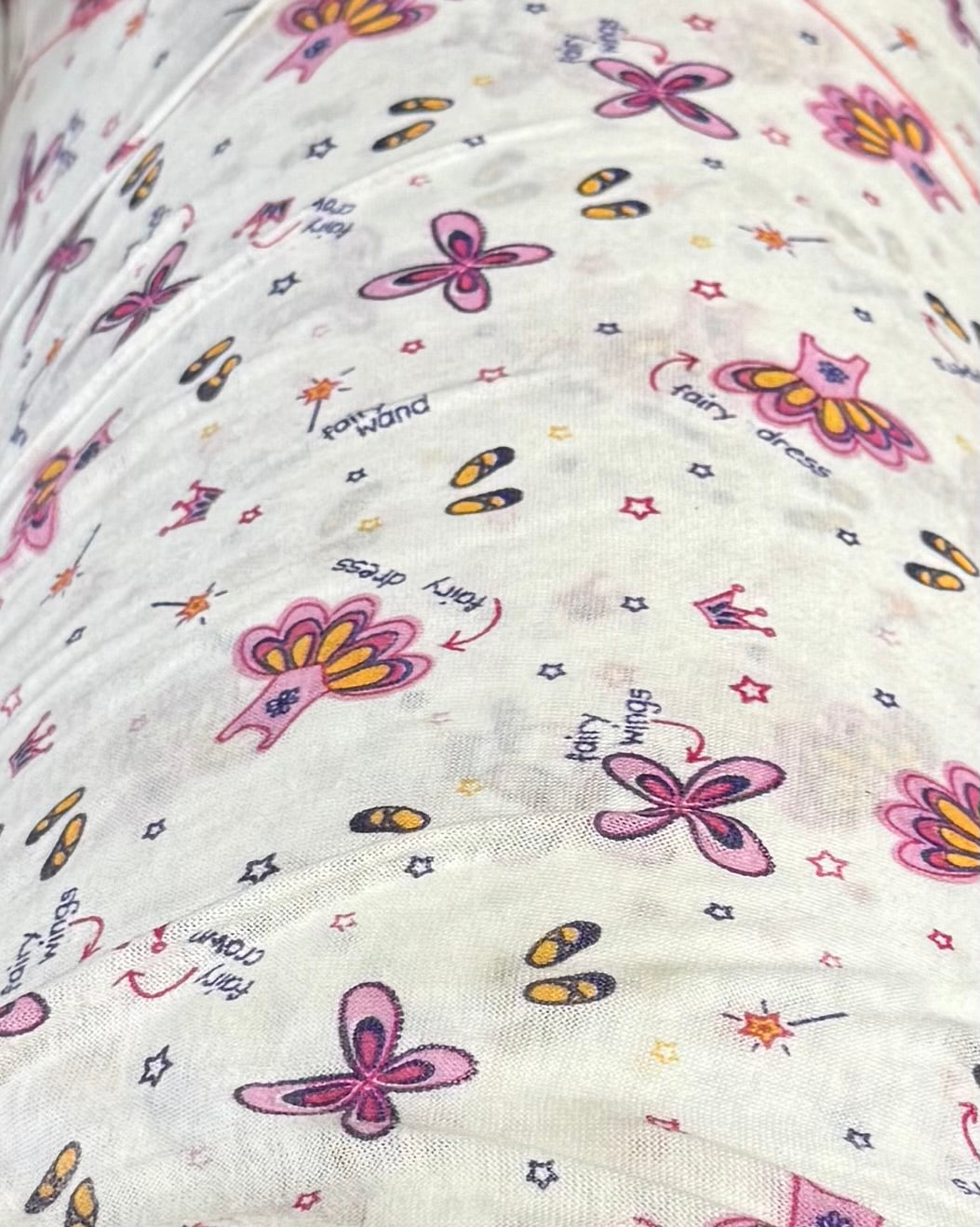 Fabric by the Yard - Printed Knit - White / Purple