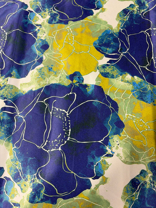 Fabric by the Yard - Dahlia Royal