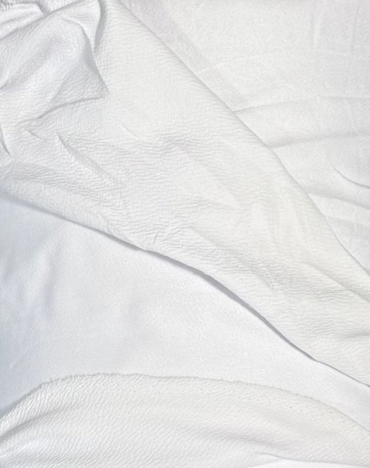 Fabric by the Yard - Crepe Knit - White