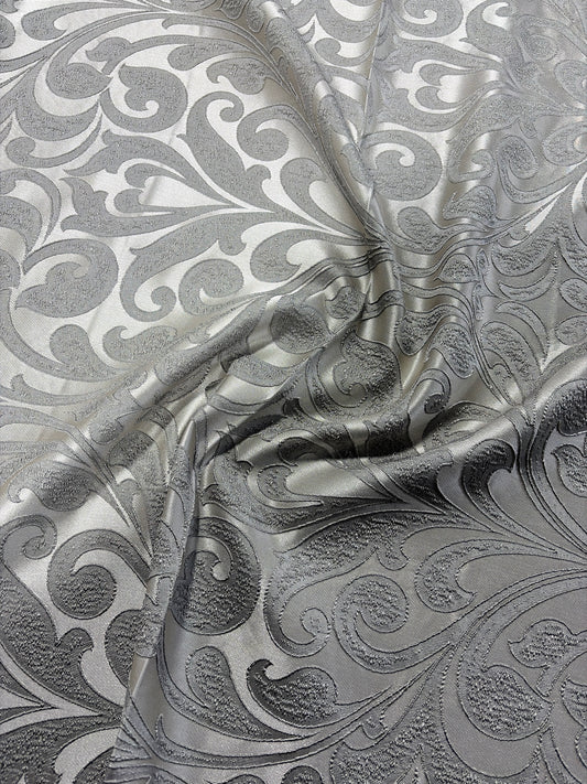 Fabric by the Yard - Delta Damask - Grey