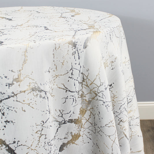 Fabric by the Yard - Alabaster - White / Silver