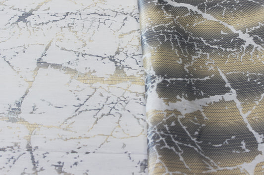 Fabric by the Yard - Alabaster - White / Silver