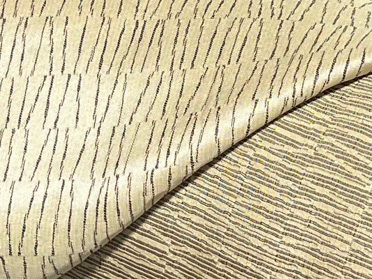 Fabric by the Yard - Upholstery - Striped Gold & Brown