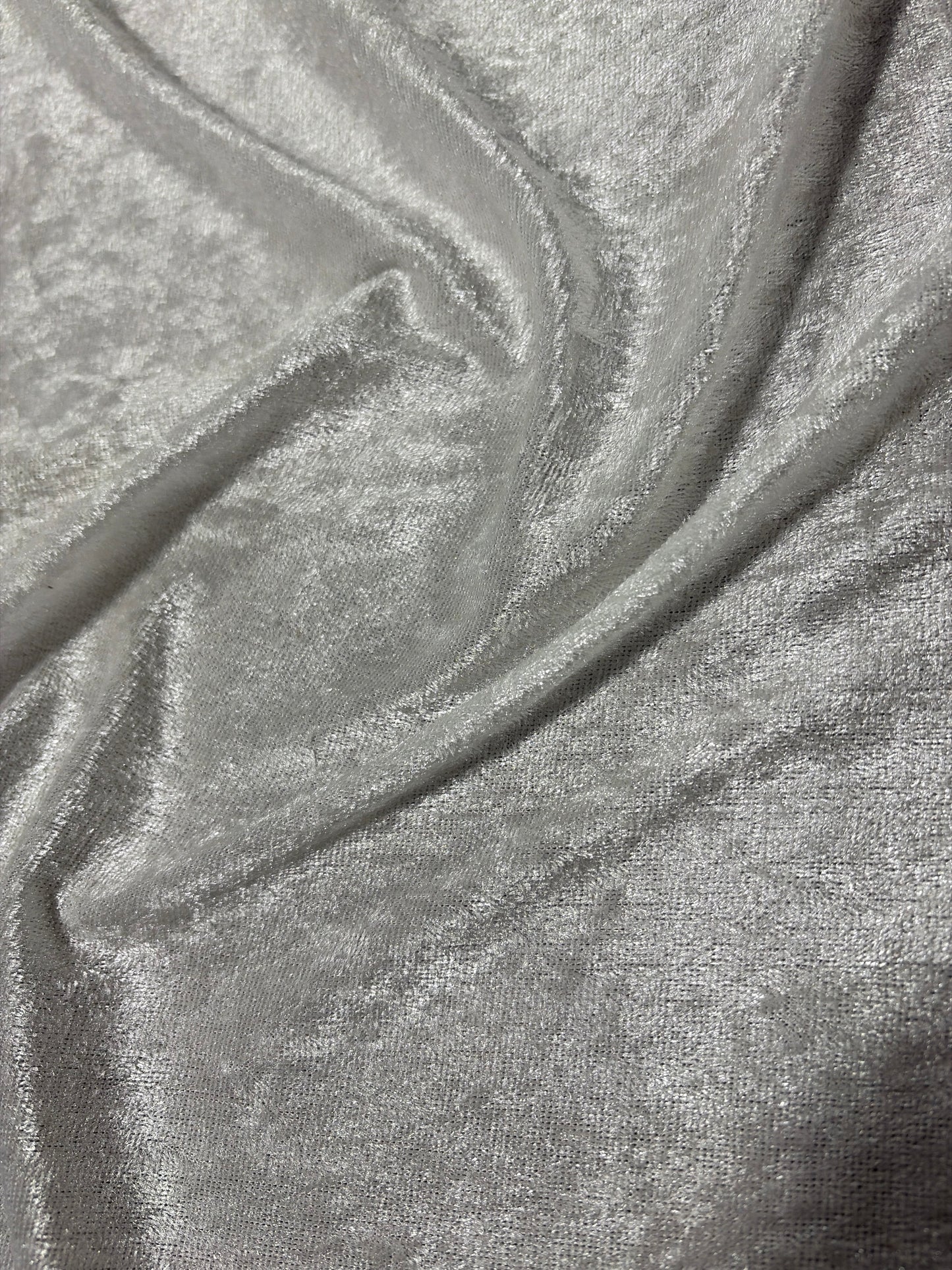 Fabric by the Yard - Panne Velvet - White