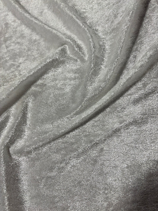 Fabric by the Yard - Panne Velvet - White