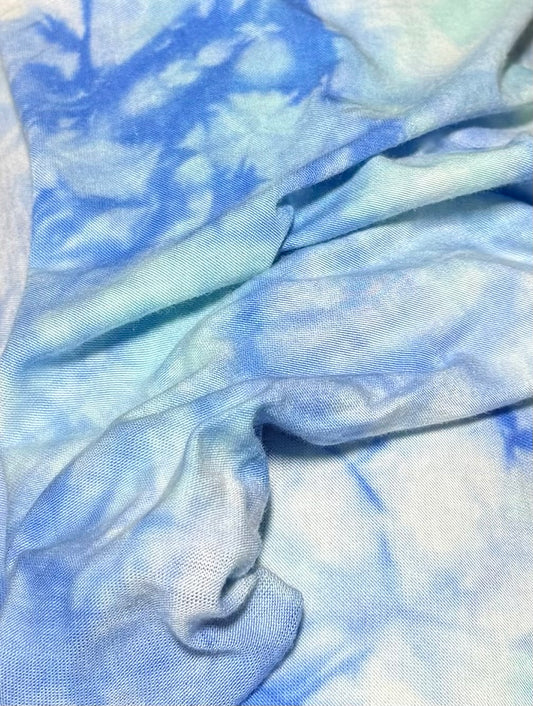 Fabric by the Yard - Jersey - Blue Tiedye