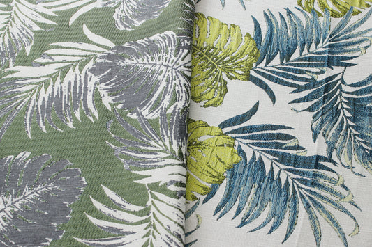 Fabric by the Yard - Bali - Teal / Lime