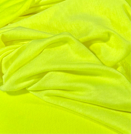 Fabric by the Yard - French Terry Knit - Neon Green