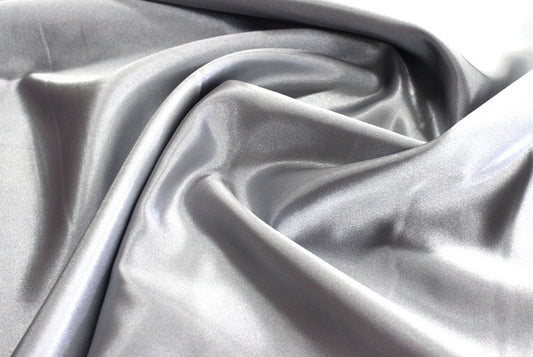 Fabric by the Yard - Bridal Satin - Silver