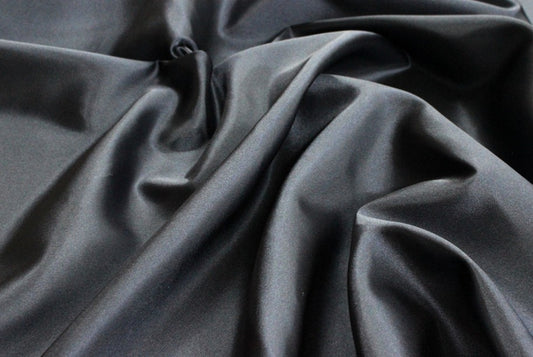 Fabric by the Yard - Bridal Satin - Black