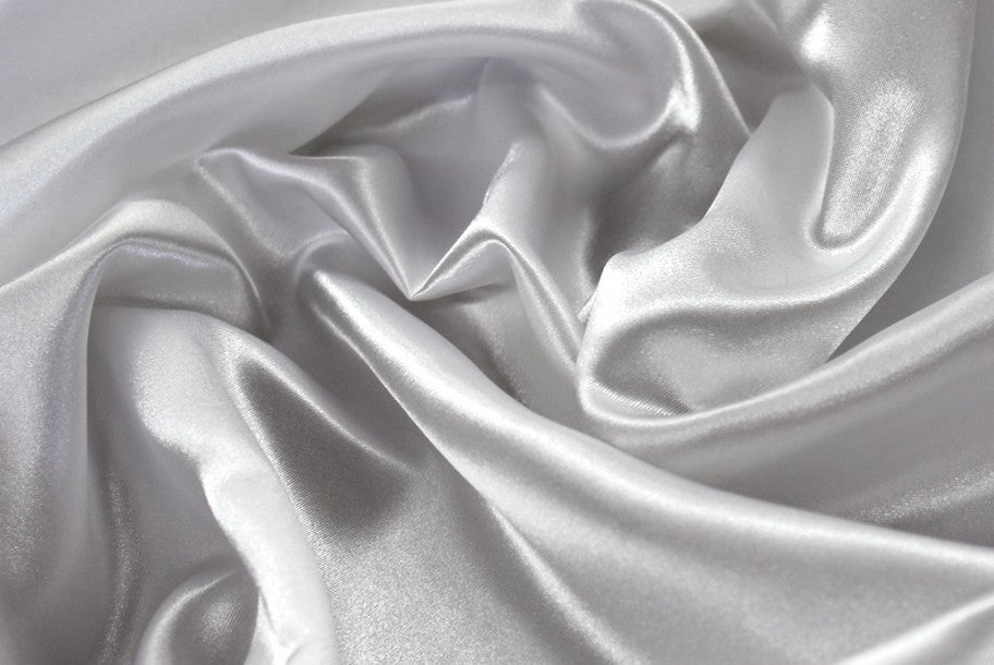 Fabric by the Yard - Bridal Satin - White