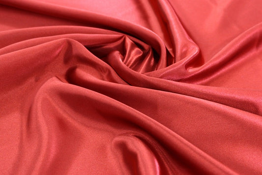 Fabric by the Yard - Bridal Satin - Red