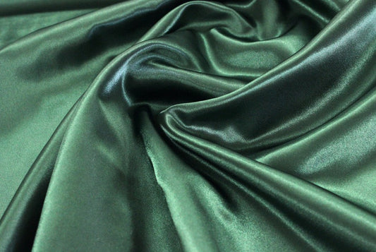 Fabric by the Yard - Bridal Satin - Hunter