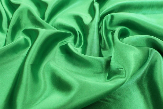 Fabric by the Yard - Bridal Satin - Kelly Green