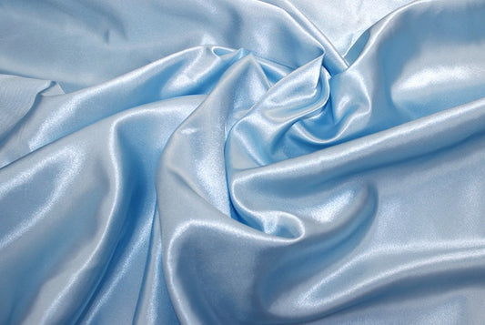 Fabric by the Yard - Bridal Satin - Baby Blue