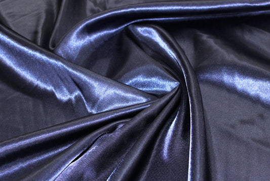 Fabric by the Yard - Bridal Satin - Navy