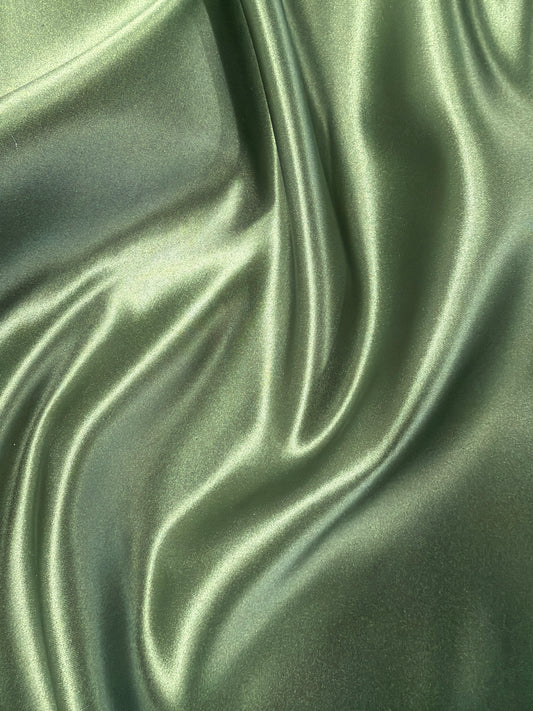 Fabric by the Yard - Lamour Matte Satin Olive