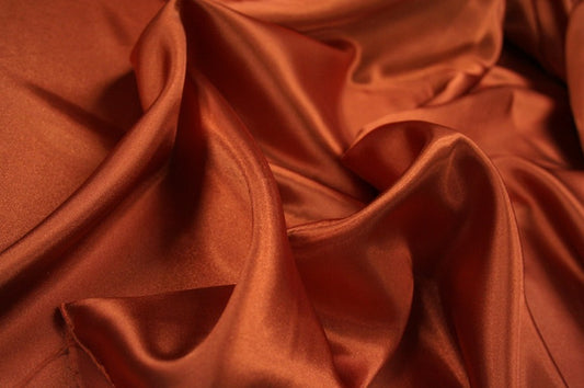 Fabric by the Yard - Charmeuse Satin - Rust