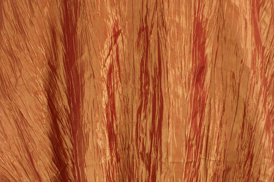 Fabric by the Yard - Crushed Taffeta - Fire Orange