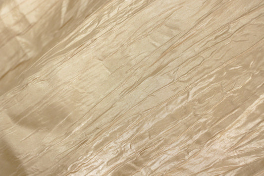 Fabric by the Yard - Crushed Taffeta - Lt Champagne