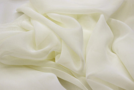 Fabric by the Yard - Chiffon - Ivory