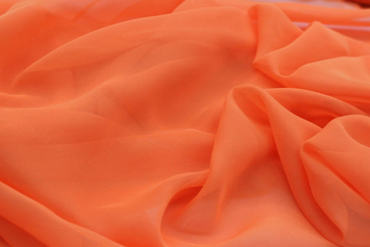 Fabric by the Yard - Chiffon - Orange