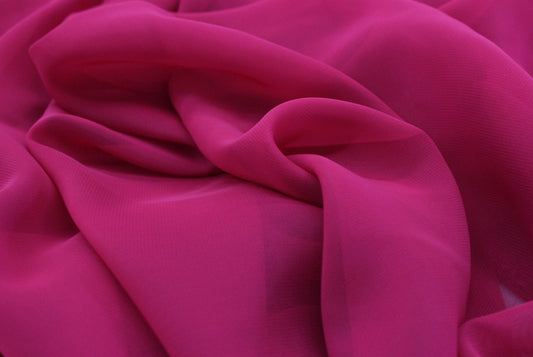 Fabric by the Yard - Chiffon - Fuchsia