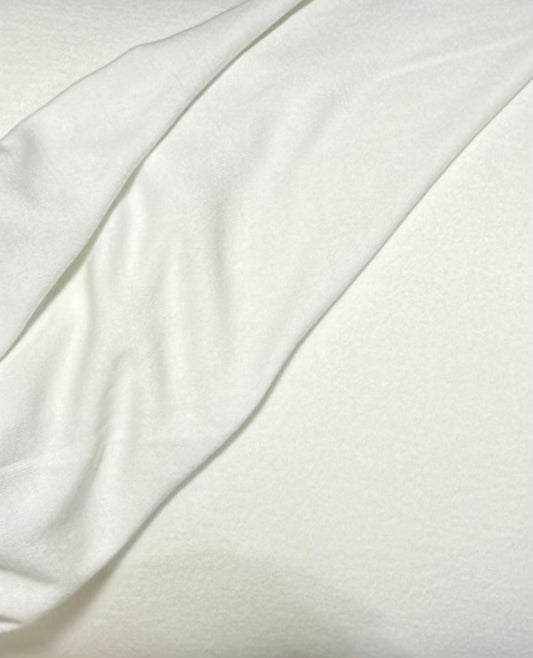 Fabric by the Yard - Brushed Jersey - White