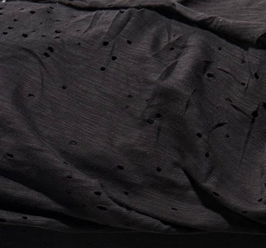 Fabric by the Yard - Burnout Jersey - Black