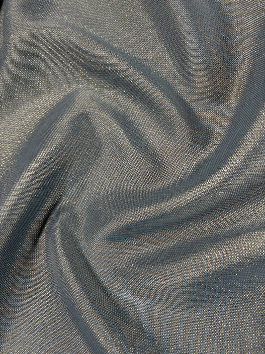 Fabric by the Yard - Metallic Vintage Linen - Copen