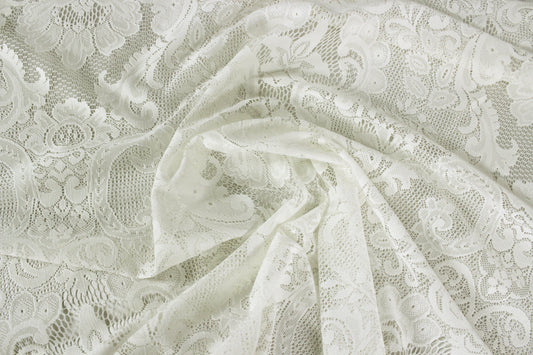 Fabric by the Yard - English Lace - Ivory