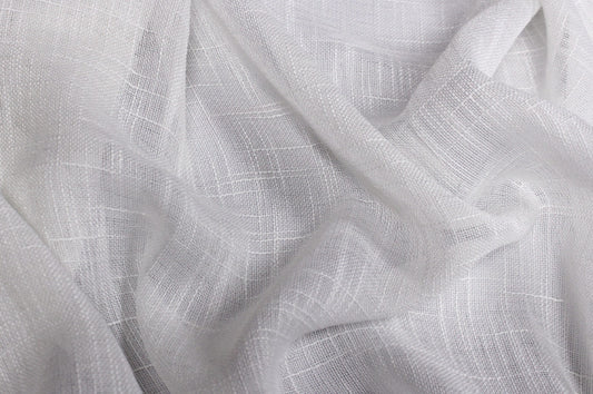 Fabric by the Yard - Faux Sheer Linen - White