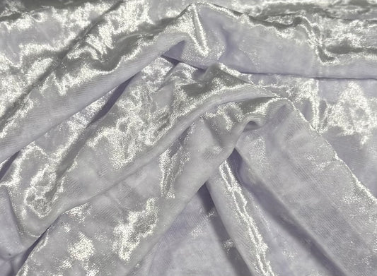 Fabric by the Yard - Ice Velvet - White