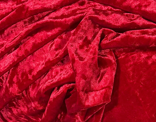 Fabric by the Yard - Ice Velvet - Red