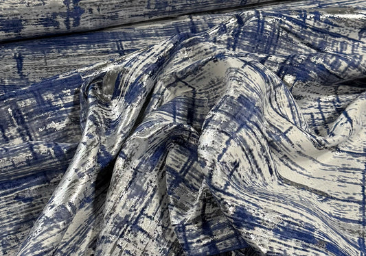 Fabric by the Yard - Arctic Jacquard - Blue