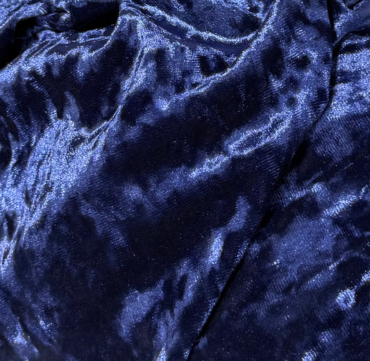 Fabric by the Yard - Ice Velvet - Navy