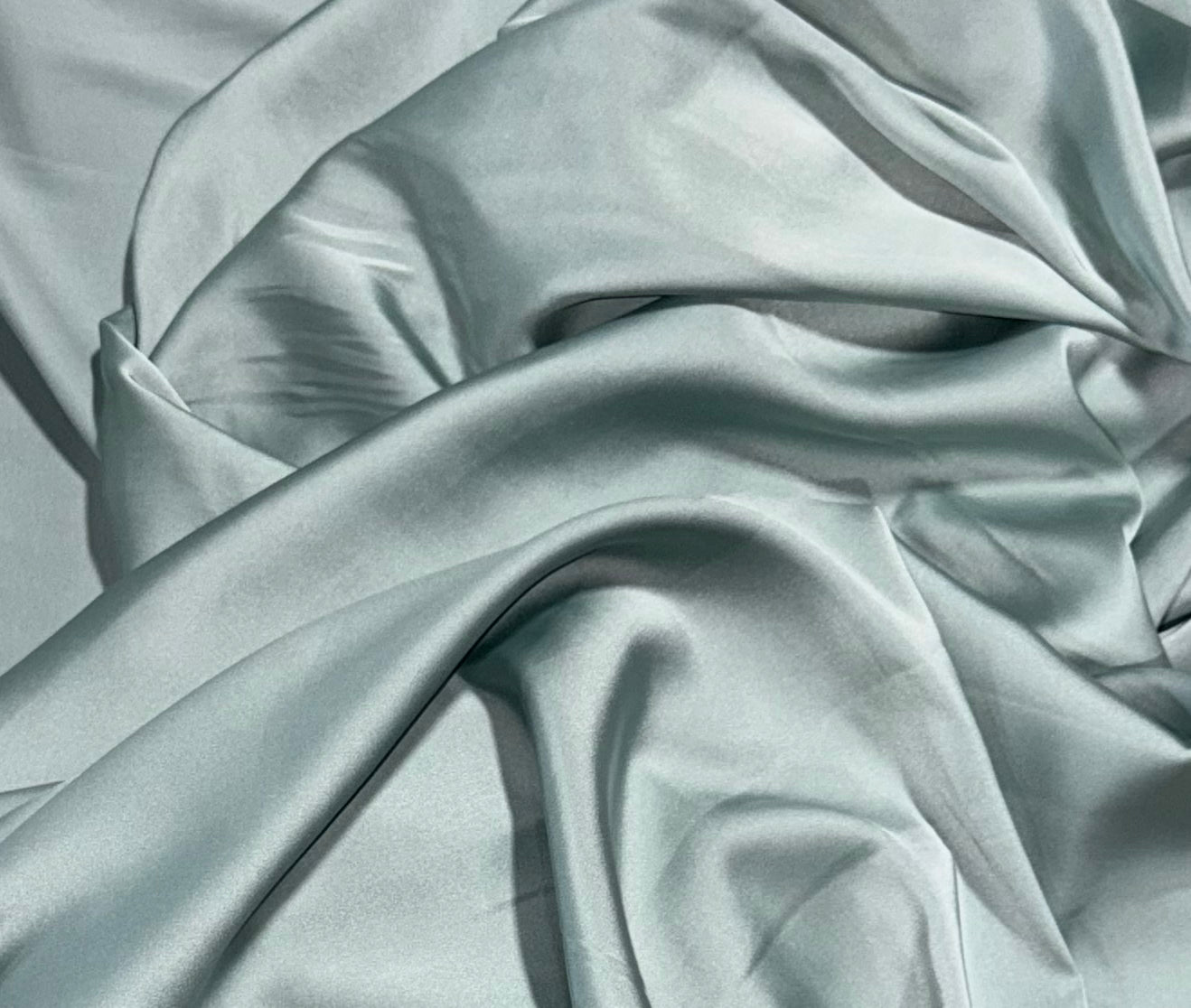 Fabric by the Yard - Beverly Satin - Sea Blue