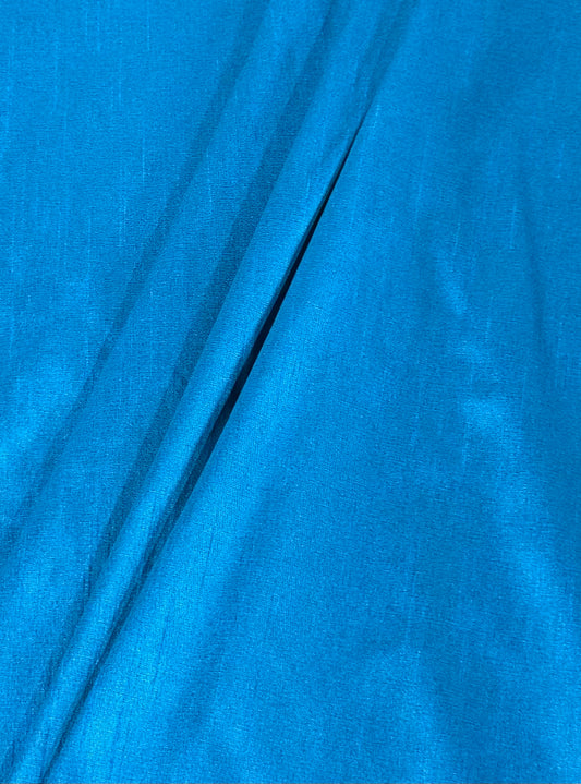 Fabric by the Yard - Faux Silk Dupioni - Teal / Lime