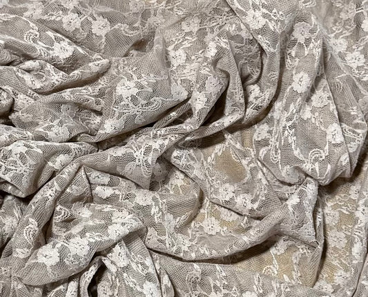 Fabric by the Yard - Stretch Lace 4-Way - Taupe