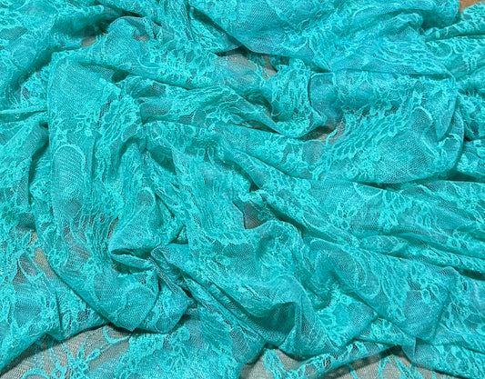 Fabric by the Yard - Stretch Lace 4-Way - Mint Green