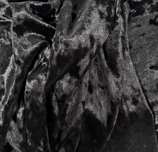 Fabric by the Yard - Ice Velvet - Black