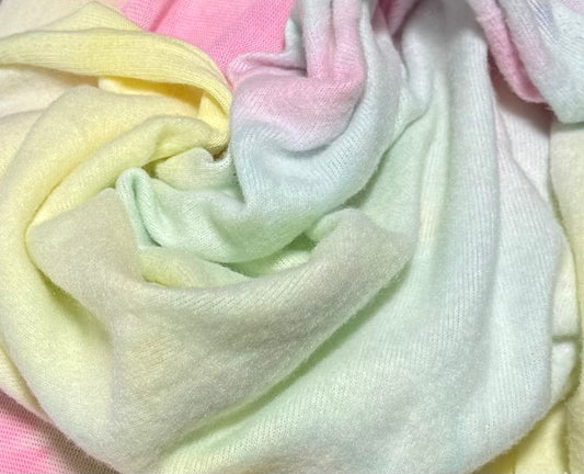 Fabric by the Yard - Brushed Printed Knit - Yellow / Pink