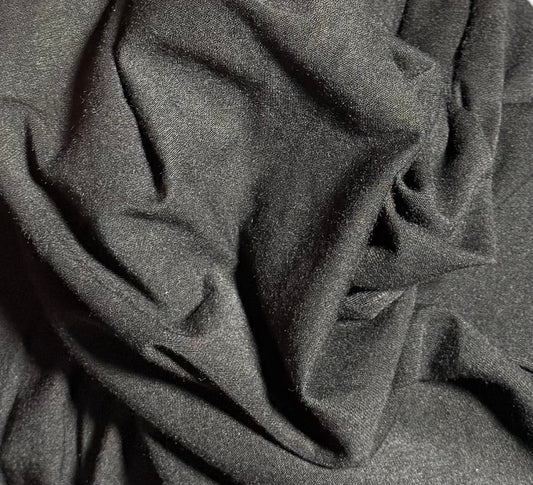Fabric by the Yard - Jersey Plain - Black