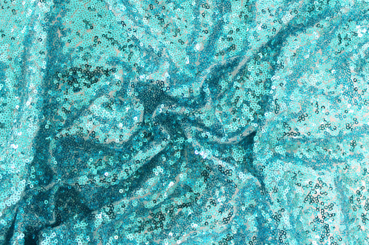 Fabric by the Yard - Glitz Sequins - Aqua