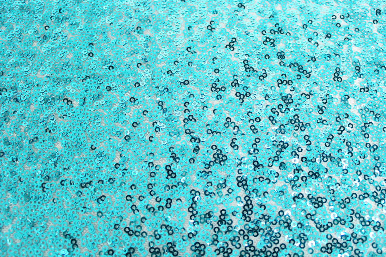 Fabric by the Yard - Glitz Sequins - Aqua
