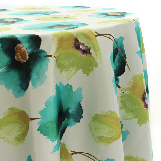 Fabric by the Yard - Hibiscus - Turquoise