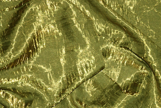 Fabric by the Yard - Iridescent Crushed Satin - Olive