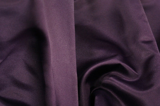 Fabric by the Yard - Lamour Matte Satin - Plum